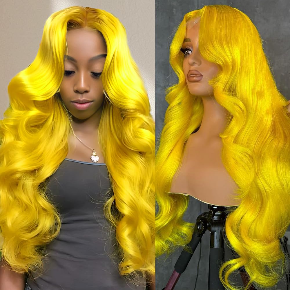Honey Blonde Wig Human Hair 200% Density 13x4 Blonde Wig Human Hair Body Wave Lace Front Wigs Human Hair Pre Plucked Colored 27# Lace Frontal Wigs 24 Inch