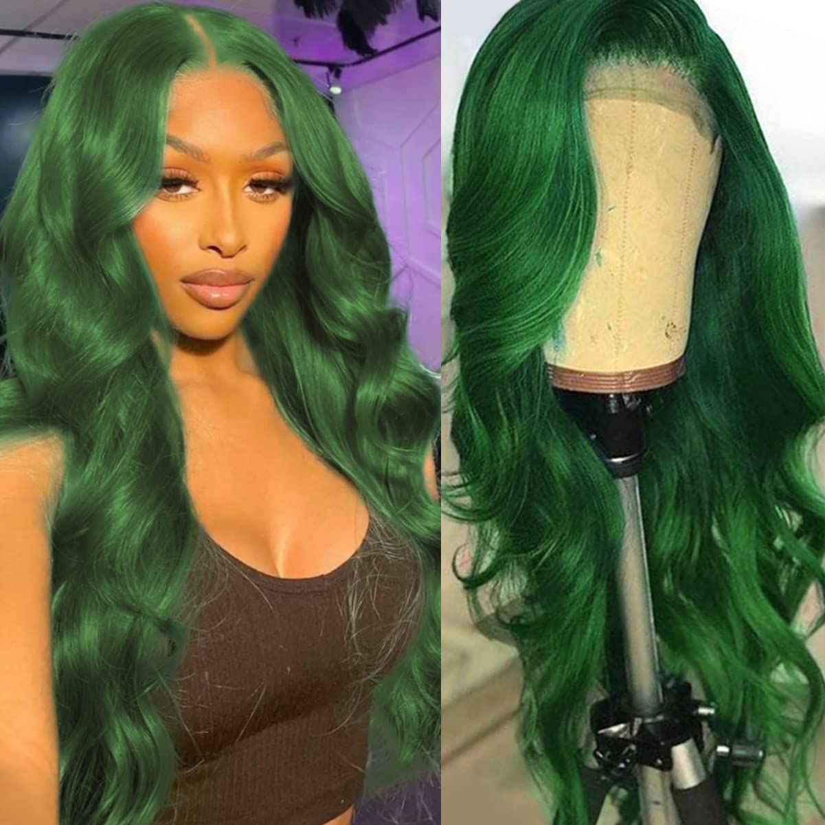 13X4 Dark Ginger Lace Front Wigs Human Hair Body Wave Orange Ginger Brown Brazilian HD Lace Front Human Hair Wigs Glueless 150% Density Pre Plucked Natural Hairline (18 inch, Copper Brown Color)