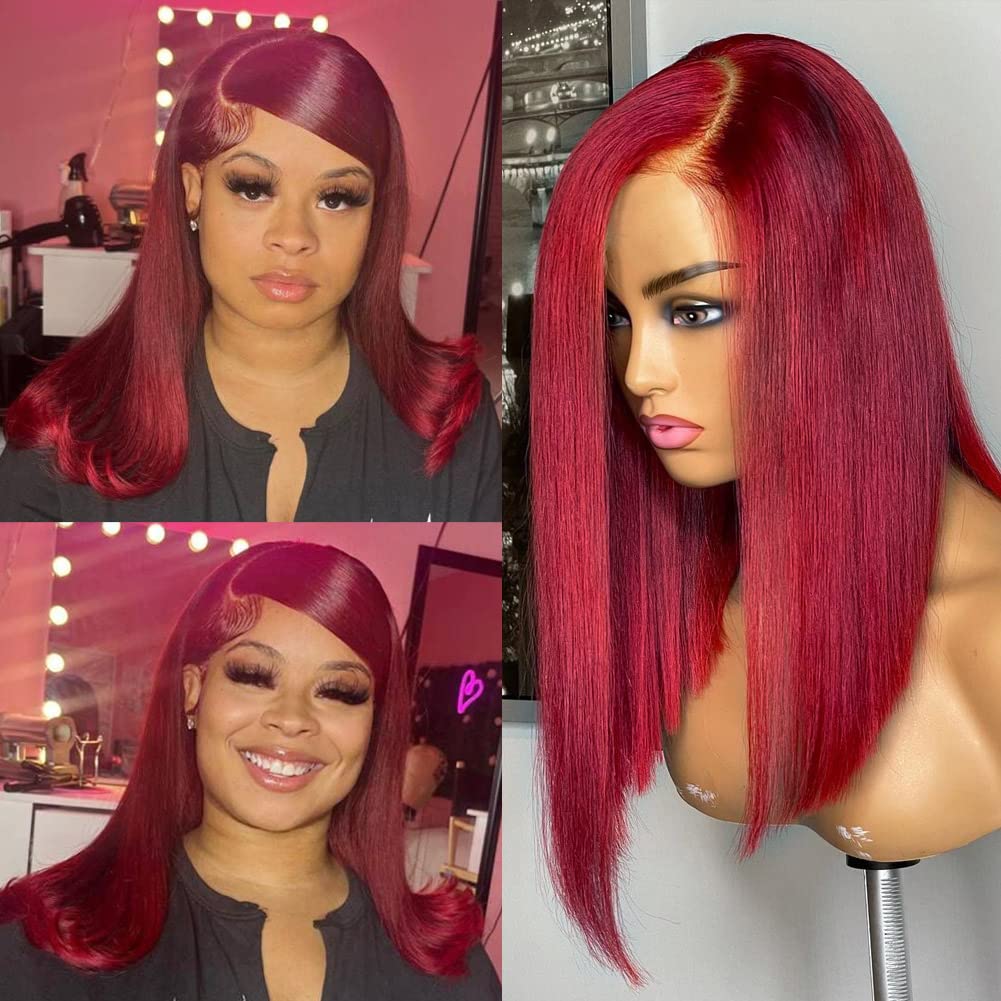 Ombre Highlight Deep Wave Curly Bob Wigs Human Hair Pre Plucked Wear And Go Glueless 13x4 Hd Honey Blonde Highlight Lace Front Wig Human Hair For Black Women Wet And Wavy 4/27 14 Inch