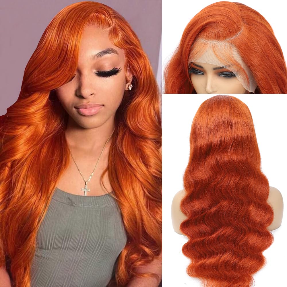 Honey Blonde Wig Human Hair 200% Density 13x4 Blonde Wig Human Hair Body Wave Lace Front Wigs Human Hair Pre Plucked Colored 27# Lace Frontal Wigs 24 Inch
