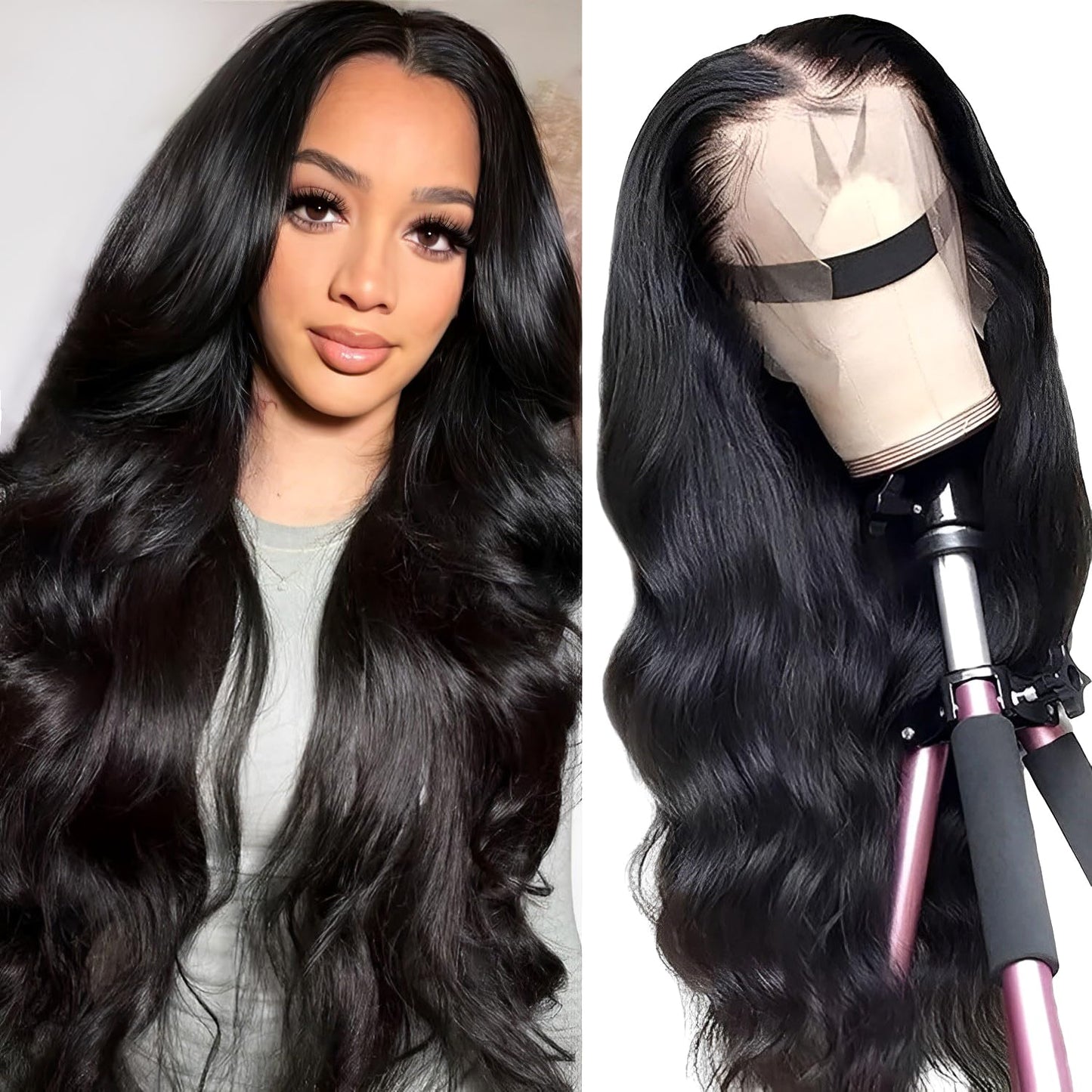 250 Density Hd Lace Front Wigs Human Hair Wear and Go Glueless Wigs Human Hair Pre Plucked Lace Bleached Knots Lace Front Wig 250 Density body wave Wig 13x4 Body Wave frontal Wigs 24 inch