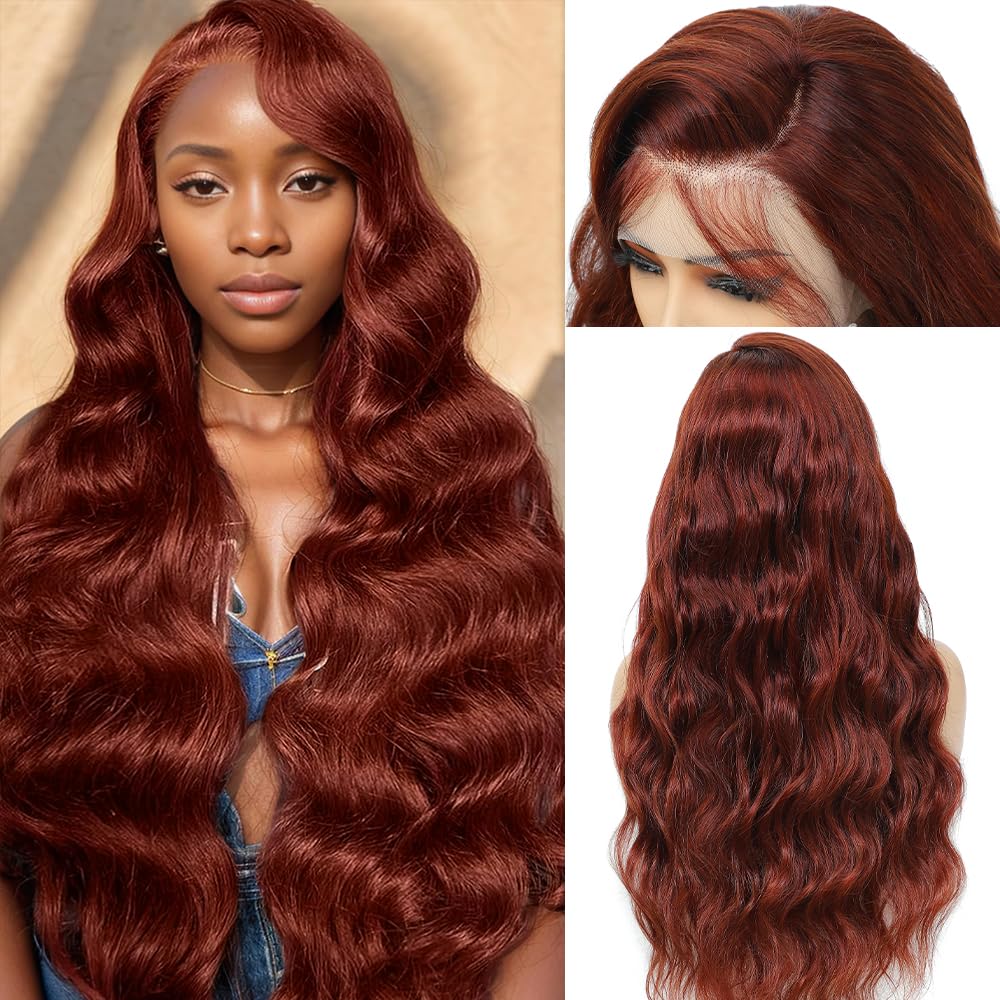 Honey Blonde Wig Human Hair 200% Density 13x4 Blonde Wig Human Hair Body Wave Lace Front Wigs Human Hair Pre Plucked Colored 27# Lace Frontal Wigs 24 Inch