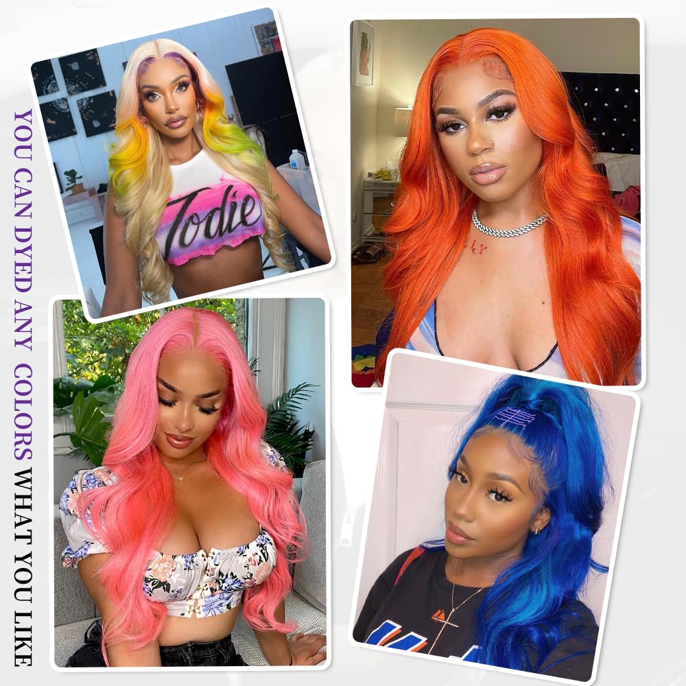 613 13x6 Lace Front Wig Human Hair 26 Inch Blonde Wig Human Hair 200% Density Body Wave Lace Front Wigs Pre Plucked 613 Lace Front Wig Blonde HD Lace Frontal Wig