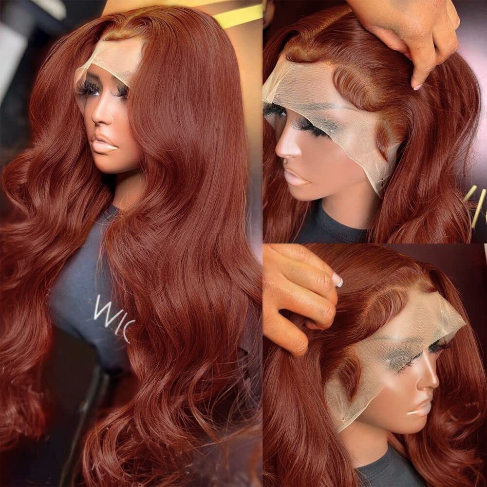 200% Density Burgundy Wig Human Hair 13x4 99j Burgundy Lace Front Wigs Human Hair Pre Plucked HD Transparent Lace Frontal Wigs With Baby Hair Red Colored Wig 24Inch