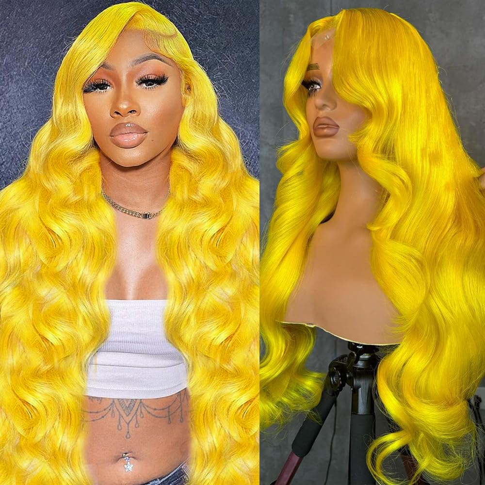 Honey Blonde Wig Human Hair 200% Density 13x4 Blonde Wig Human Hair Body Wave Lace Front Wigs Human Hair Pre Plucked Colored 27# Lace Frontal Wigs 24 Inch