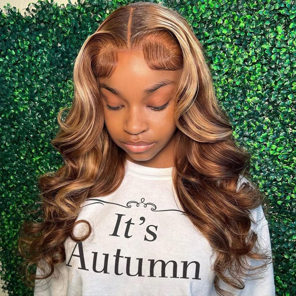 Pizazz 13x6 Body Wave Lace Front Wigs Human Hair Pre Plucked 180 Density HD Transparent Lace Frontal Wigs Human Hair for Women 9A Glueless Wigs Human Hair with Baby Hair 30Inch