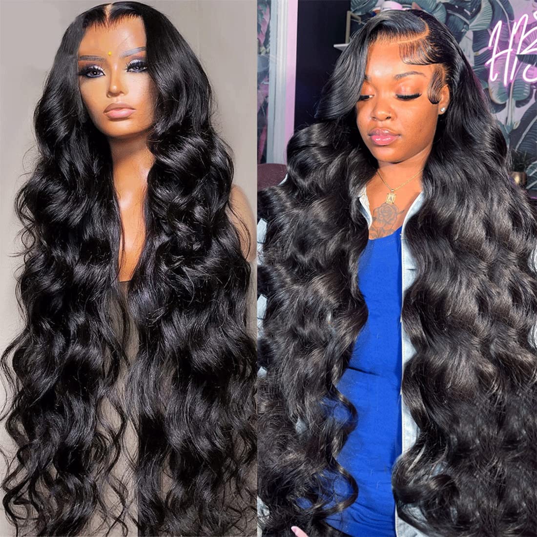 Grace Queen Ginger Orange 9x6 Lace Front Wigs Human Hair Deep Wave Pre Plucked Pre Cut Wear and Go Glueless Wigs Human Hair for Women 9x6 HD Lace Front Curly Human Hair Wig Brazilian Hair 26Inch