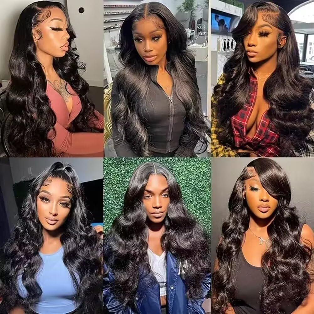 Perismoda 30 Inch Body Wave 13x6 Full Lace Frontal Wigs Human Hair 12A 180% Brazilian Virgin Body Wave 13x6 HD Transparent Lace Front Wigs Human Hair Pre Plucked With Baby Hair Pre Bleached Tiny Knots