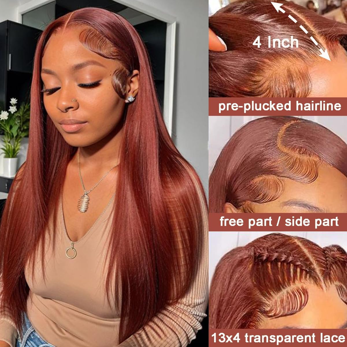 200% Density Full 360 Lace Front Wigs Human Hair For Women Ombre Lace Front Wig Human Hair Glueless Wigs Human Hair With Baby Hair Body WaveLace Front Wigs Human HairBrazilian Virgin HumanHair 26 Inch