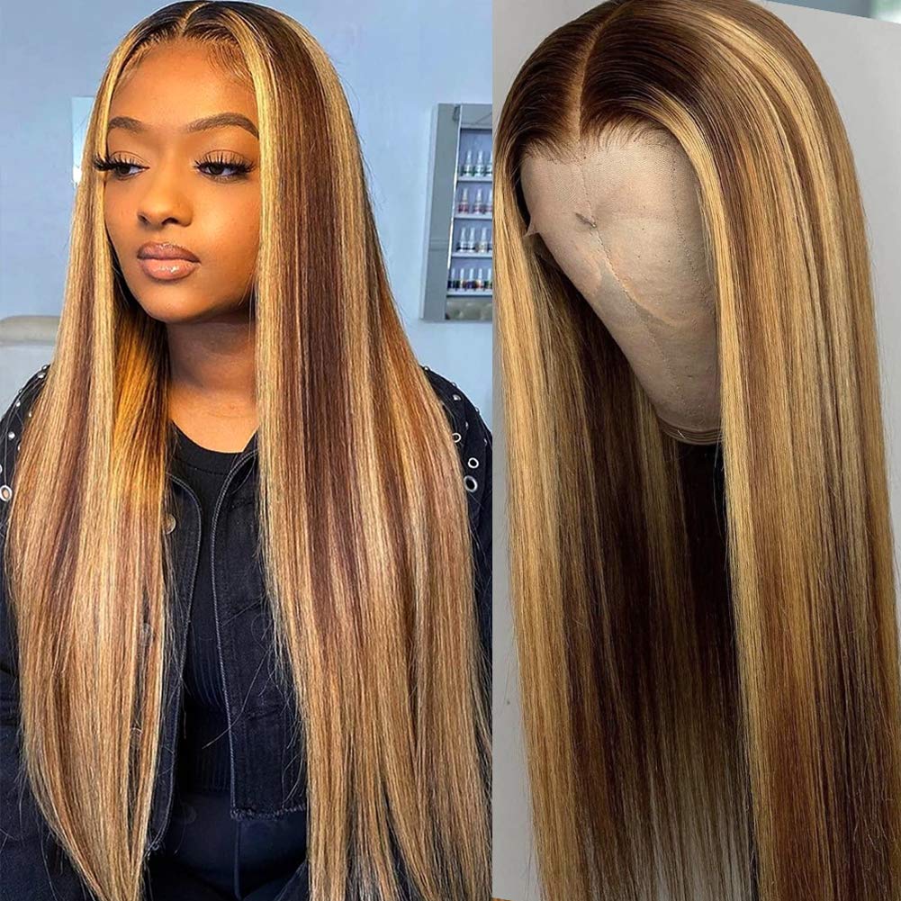 Hidden Strap 360 Full Lace Front Wigs Human Hair Invisible Strap Pre Plucked Bleached Konts Pre Cut Lace Deep Wave HD Lace Frontal Wig with Drawstring Natural Hairline 360 Glueless Wigs(18inch)