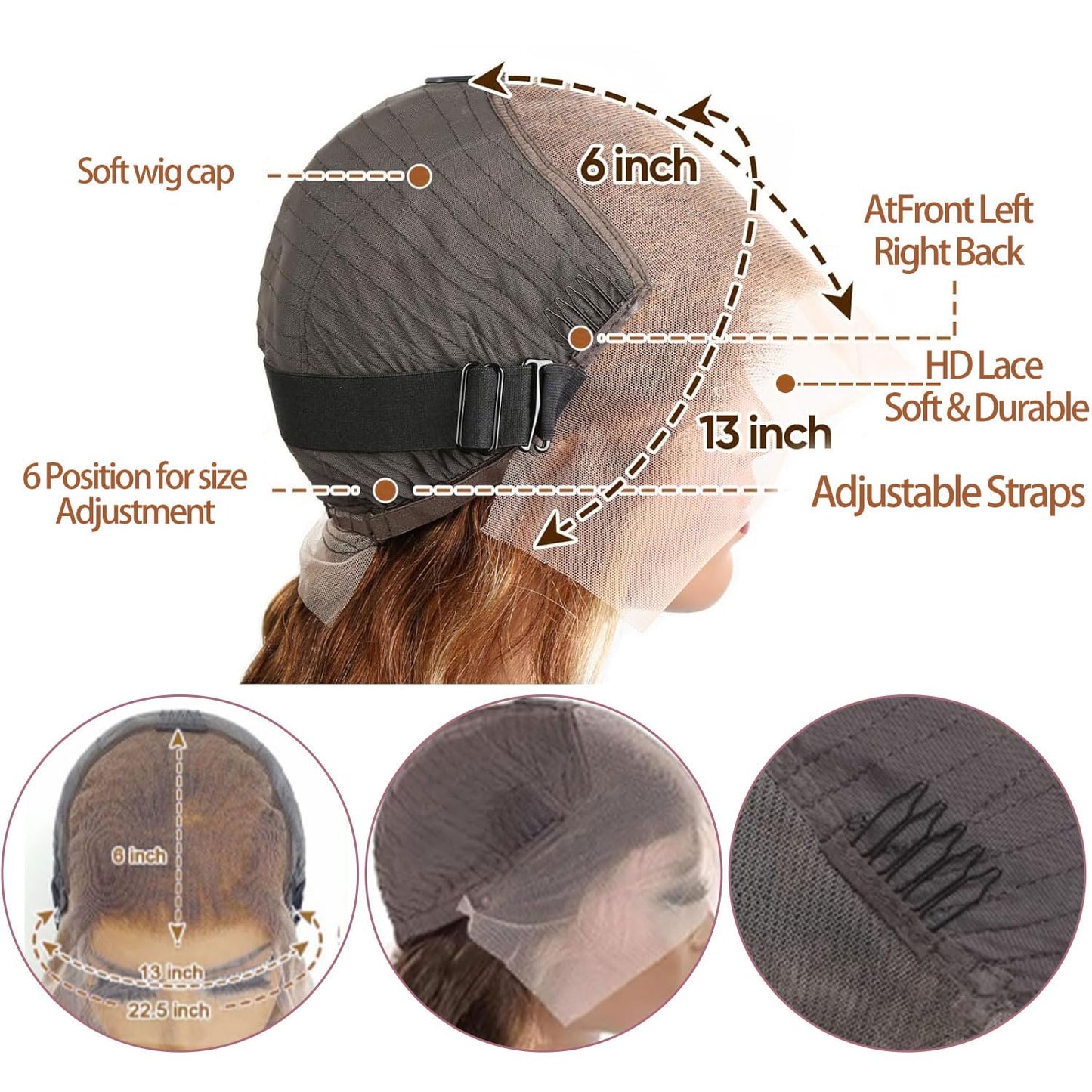 Real Human Hair Wig 30 Inch Ombre 13x6 Lace Front Wig Human Hair 210% Density 4/27 Highlight Wigs Honey Blonde Body Wave Lace Front Wig Pre Plucked HD Frontal Wig Glueless Wigs