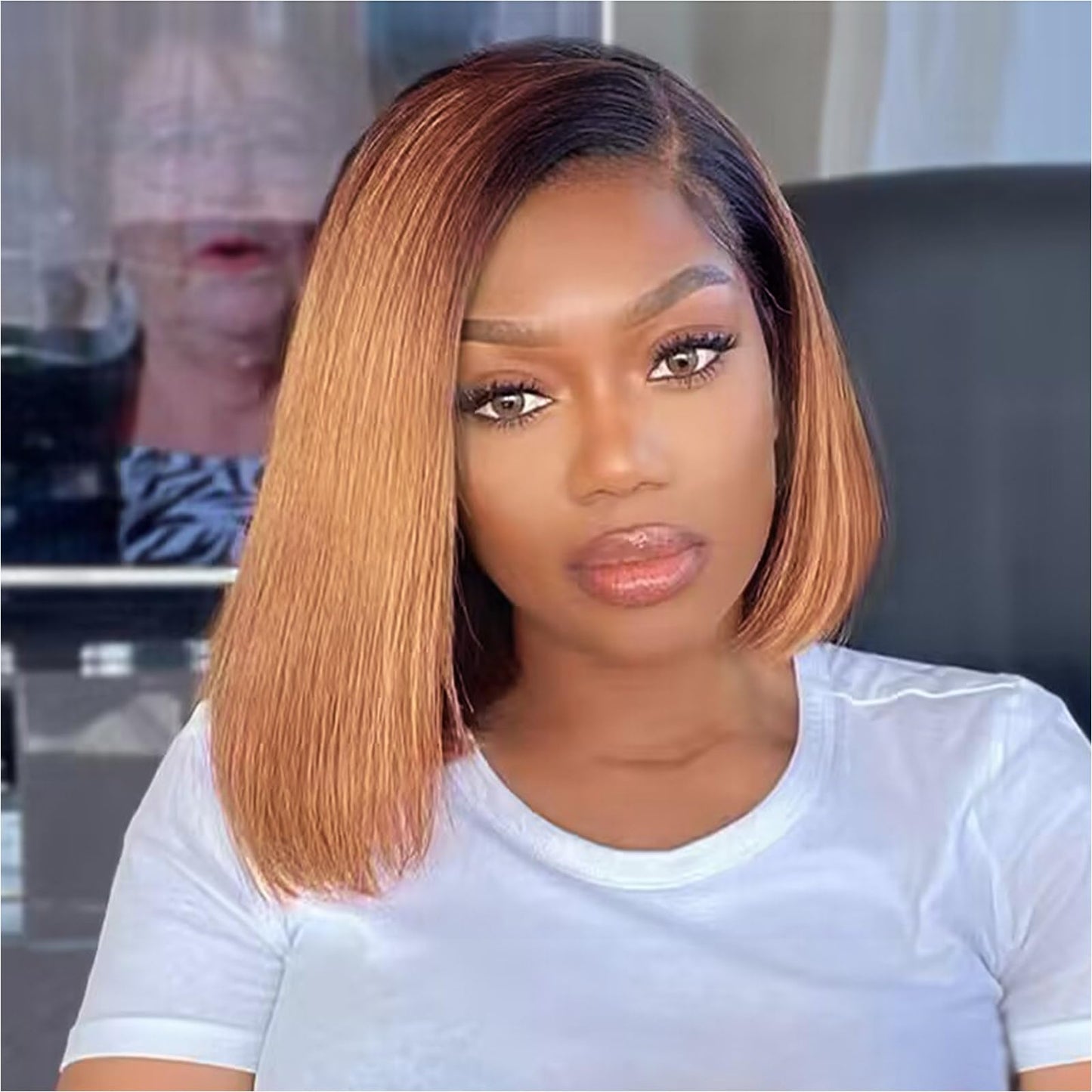 Ombre Highlight Deep Wave Curly Bob Wigs Human Hair Pre Plucked Wear And Go Glueless 13x4 Hd Honey Blonde Highlight Lace Front Wig Human Hair For Black Women Wet And Wavy 4/27 14 Inch