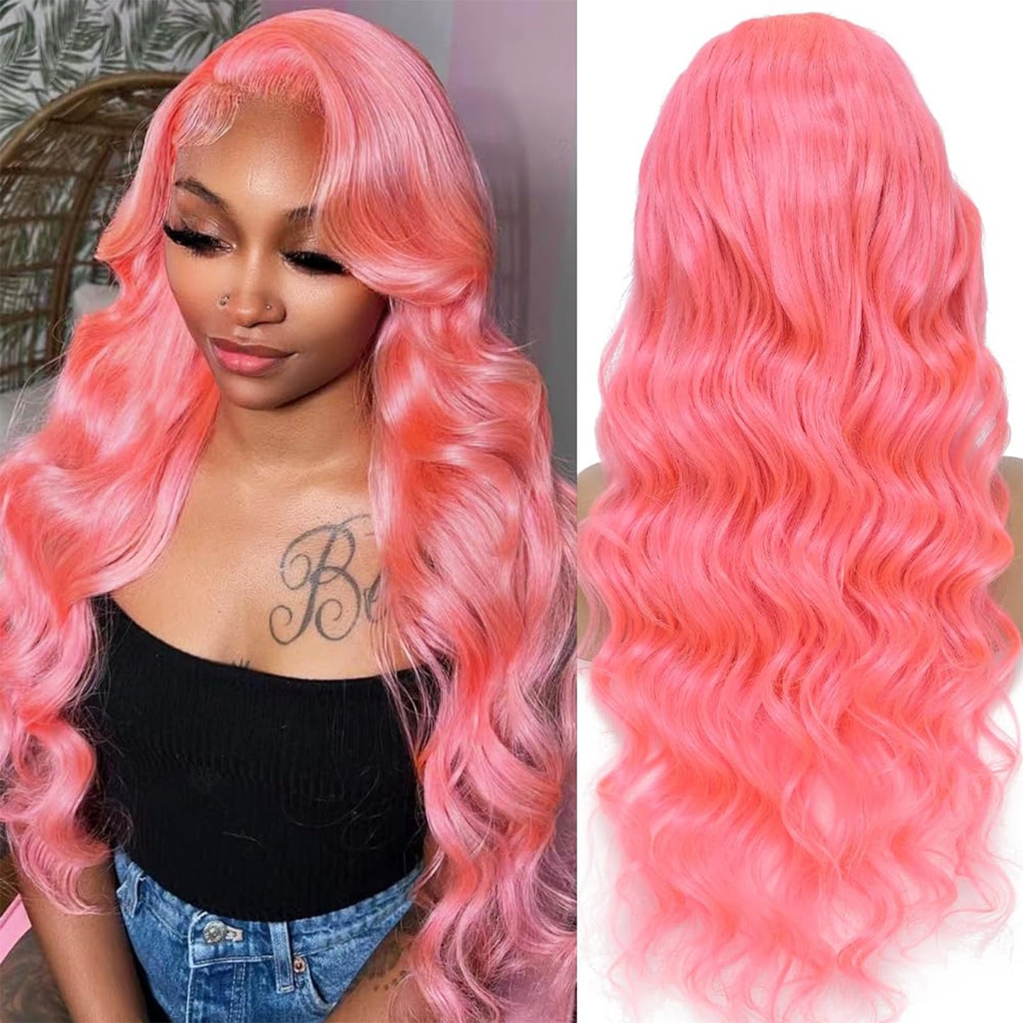 Red Lace Front Wigs Human Hair Body Wave 13x6 HD Lace Front Wig Human Hair 180% Density Wear and Go Glueless Red Wigs Human Hair Pre Plucked Burgundy Red Colored Wigs for Women 26 Inch