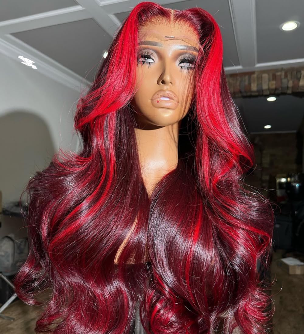 Hidden Strap 360 Full Lace Front Wigs Human Hair Invisible Strap Pre Plucked Bleached Konts Pre Cut Lace Deep Wave HD Lace Frontal Wig with Drawstring Natural Hairline 360 Glueless Wigs(18inch)