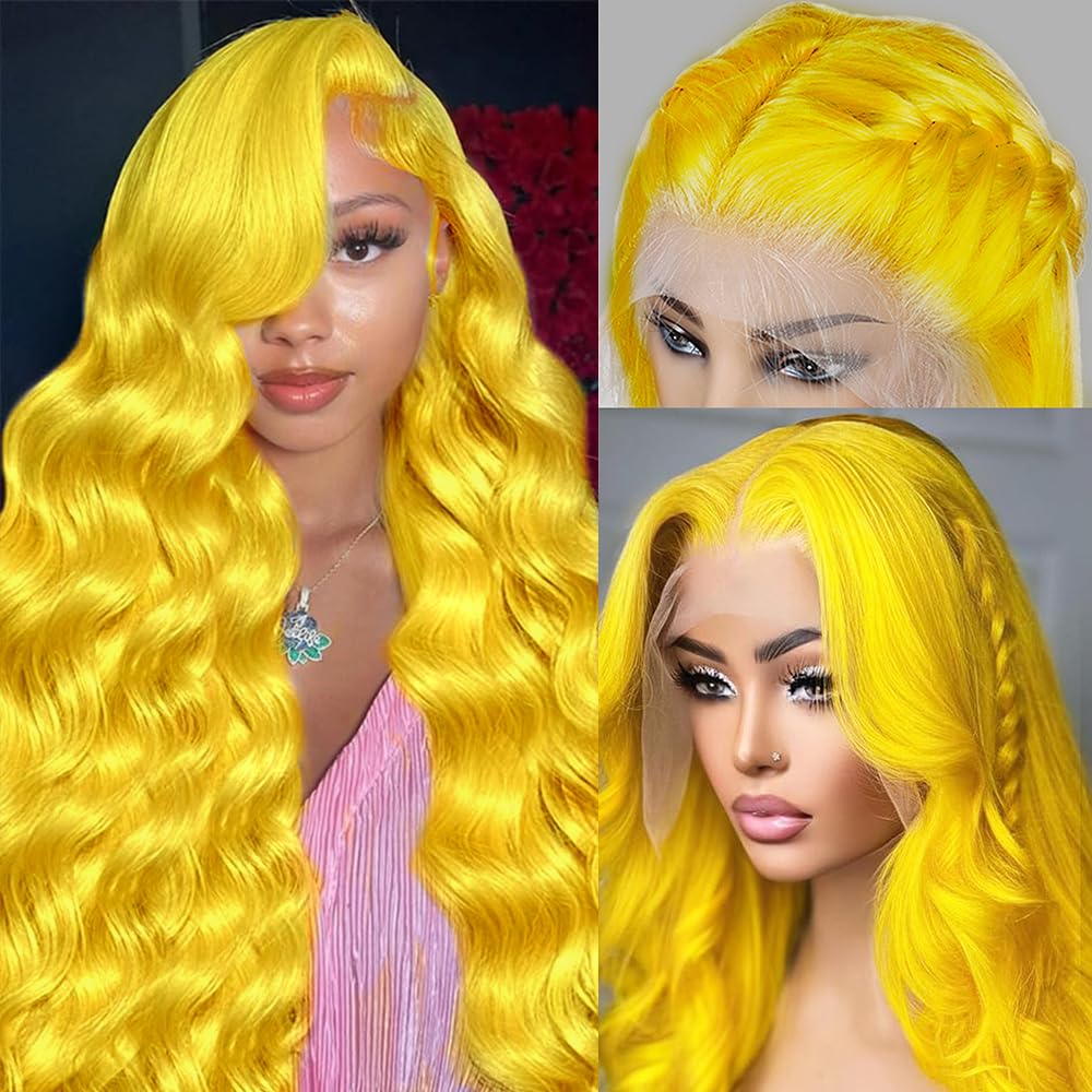 613 13x6 Lace Front Wig Human Hair 26 Inch Blonde Wig Human Hair 200% Density Body Wave Lace Front Wigs Pre Plucked 613 Lace Front Wig Blonde HD Lace Frontal Wig