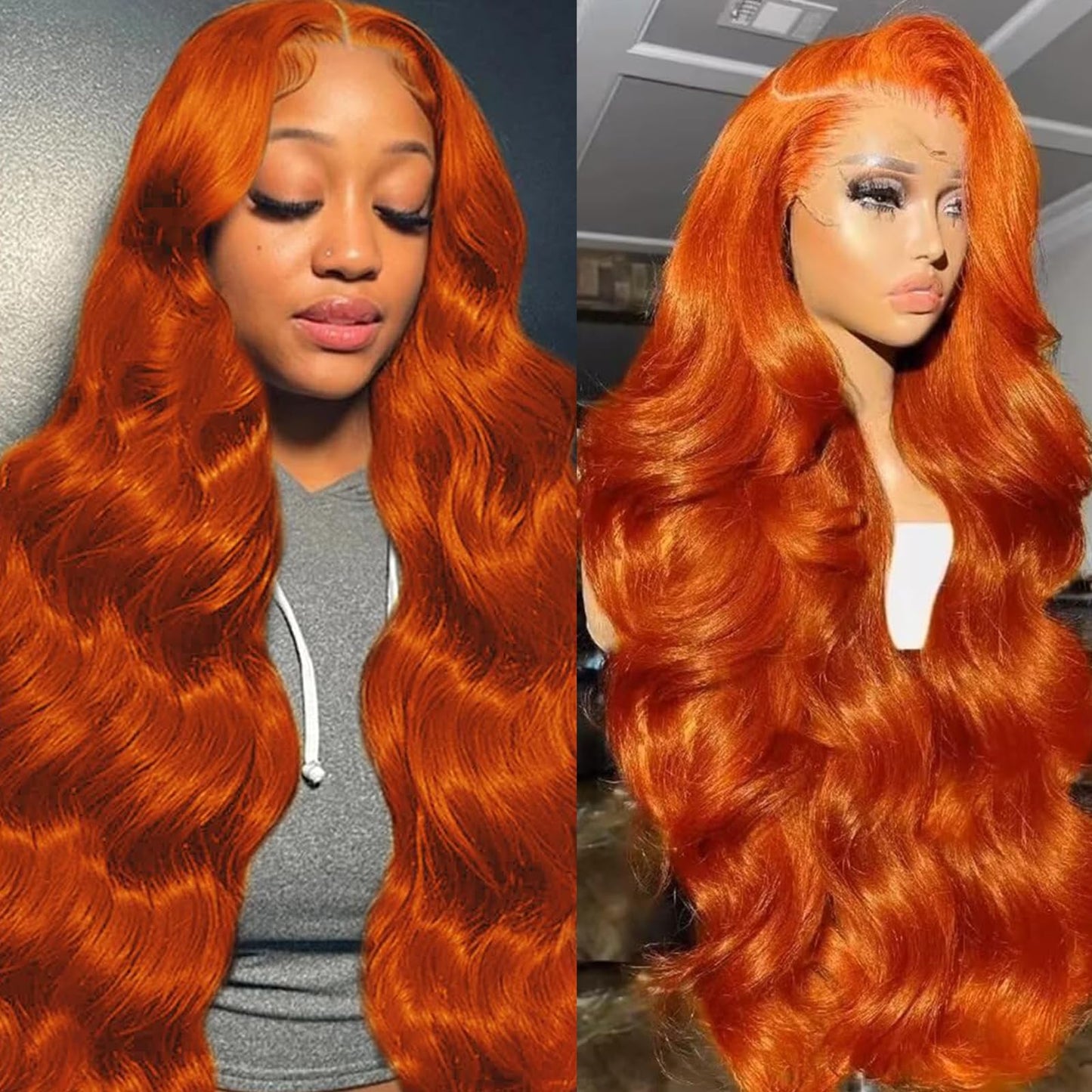 30 Inch Reddish Brown Lace Front Wigs Human Hair 200 Density 13x6 Body Wave HD Lace Frontal Wigs Human Hair Auburn Colored Lace Front Wigs Human Hair Pre Plucked with Baby Hair for Women