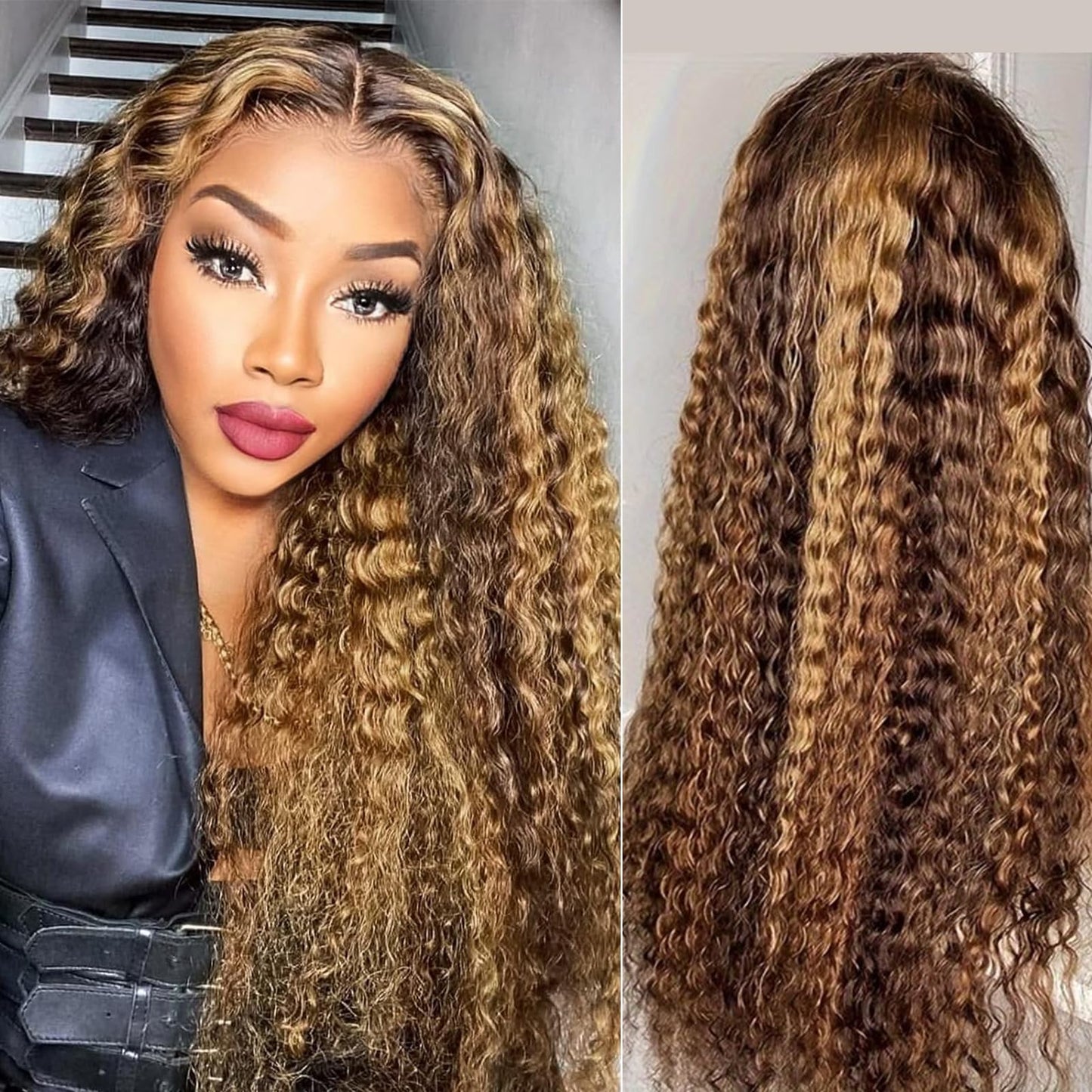 360 Reddish Brown Lace Front Wigs Human Hair Pre Plucked Auburn Red 360 HD Transparent Lace Frontal Wig 180 Density Colored Wigs Human Hair Ginger Body Wave Wig for Women 24Inch