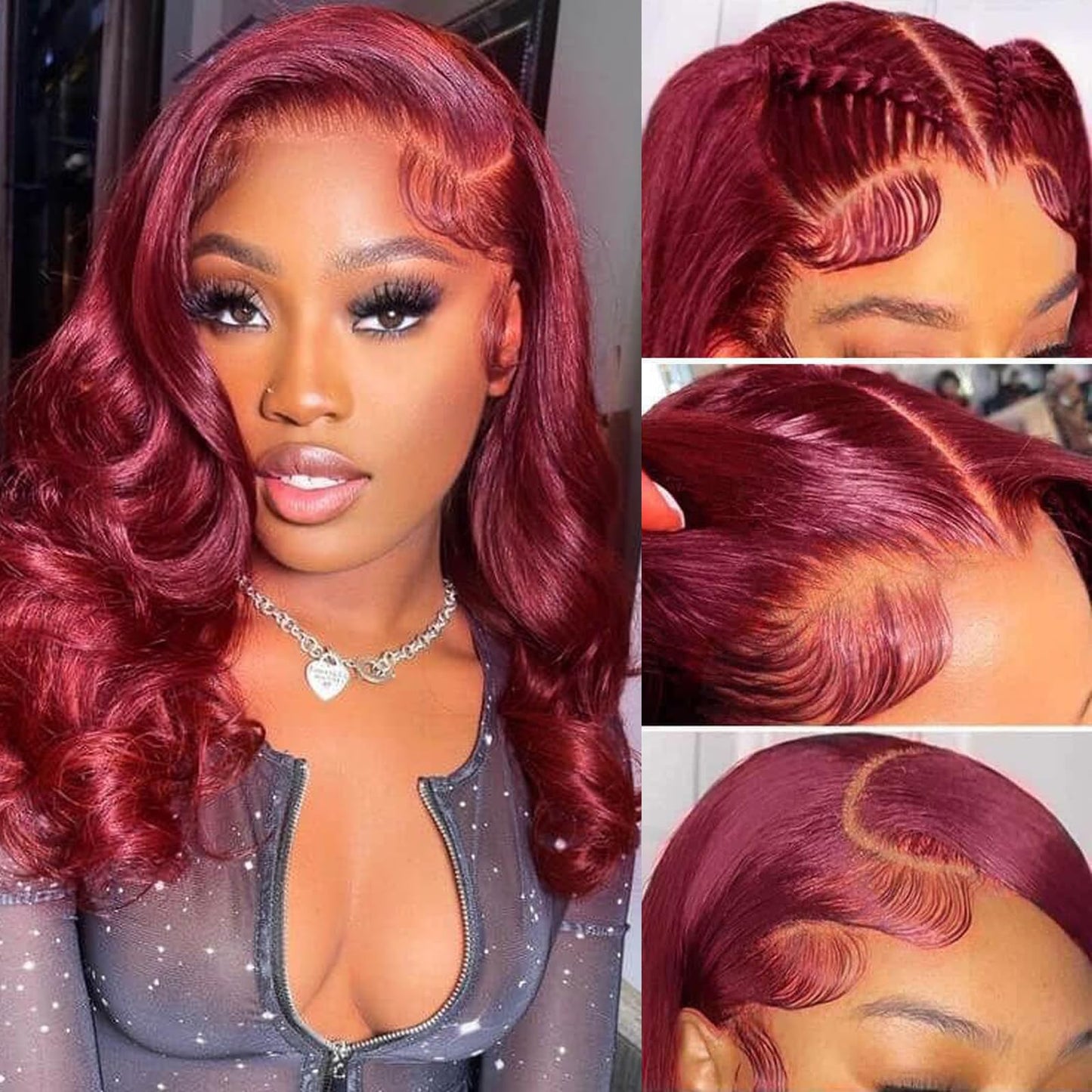 Douyin Bob Wig Human Hair 13x4 Frontal Lace Wig 14 Inch Body Wave 180% Density HD Lace Front Wigs Human Hair Pre Plucked Bob Wigs for Women (14 inch, Natural Black)