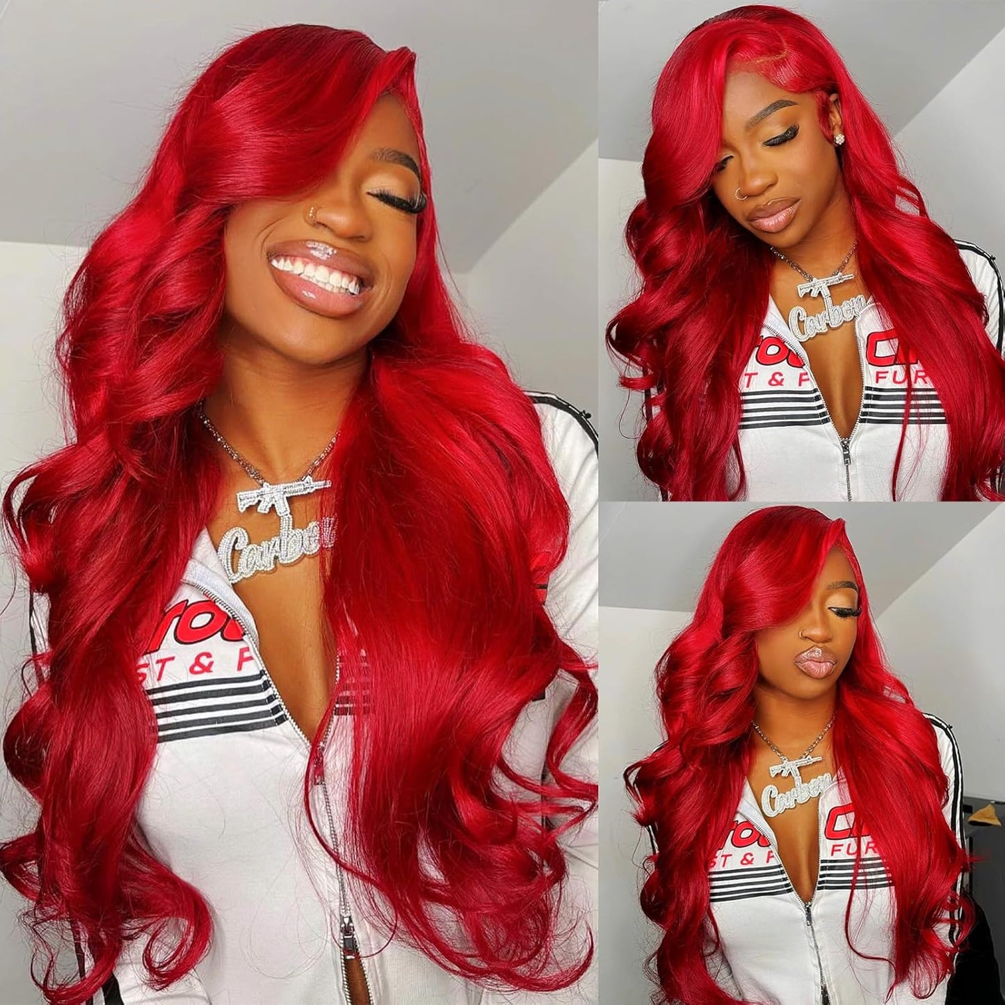 Red Lace Front Wigs Human Hair Body Wave 13x6 HD Lace Front Wig Human Hair 180% Density Wear and Go Glueless Red Wigs Human Hair Pre Plucked Burgundy Red Colored Wigs for Women 26 Inch