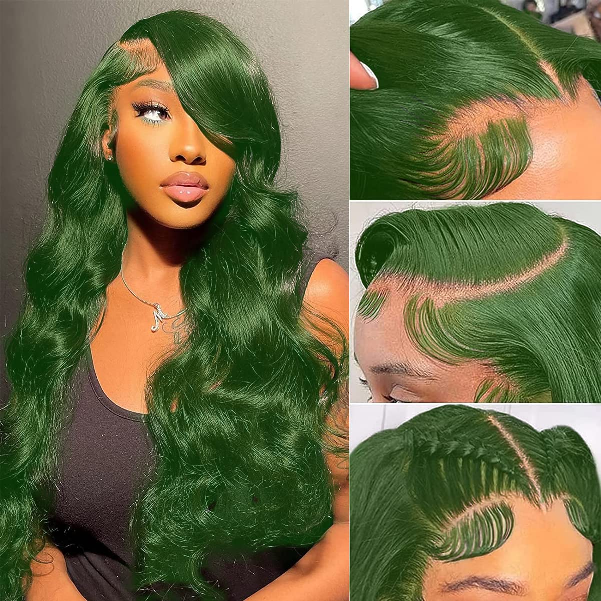 13X4 Dark Ginger Lace Front Wigs Human Hair Body Wave Orange Ginger Brown Brazilian HD Lace Front Human Hair Wigs Glueless 150% Density Pre Plucked Natural Hairline (18 inch, Copper Brown Color)