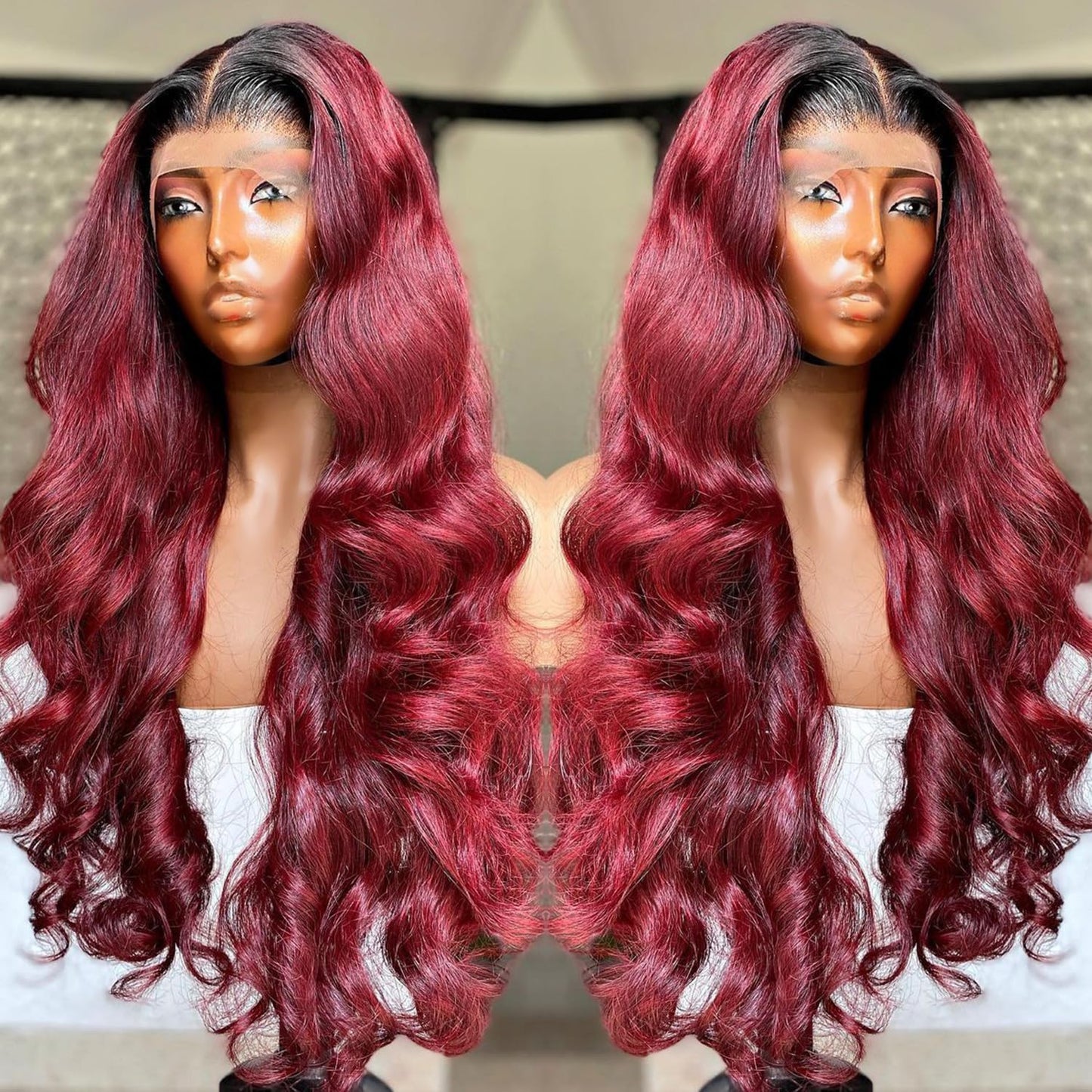 200% Density Full 360 Lace Front Wigs Human Hair For Women Ombre Lace Front Wig Human Hair Glueless Wigs Human Hair With Baby Hair Body WaveLace Front Wigs Human HairBrazilian Virgin HumanHair 26 Inch