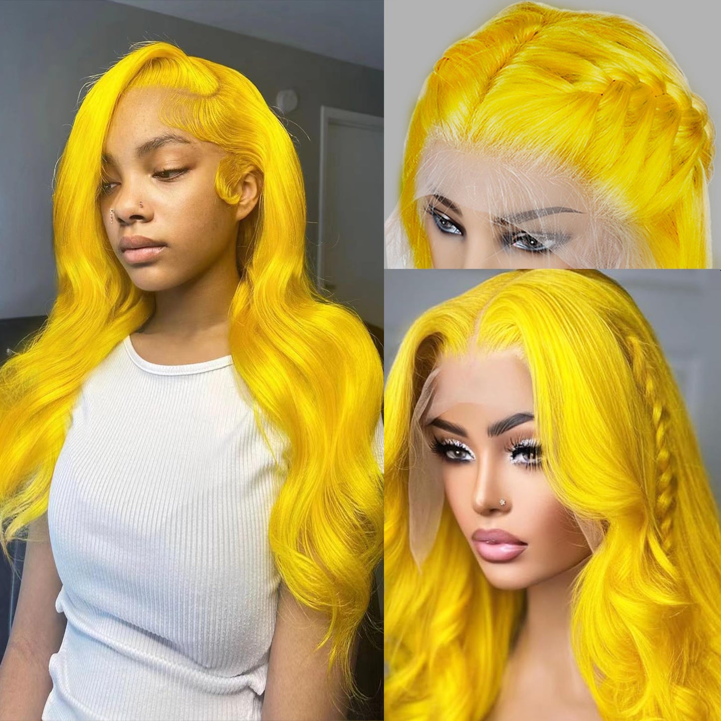 613 13x6 Lace Front Wig Human Hair 26 Inch Blonde Wig Human Hair 200% Density Body Wave Lace Front Wigs Pre Plucked 613 Lace Front Wig Blonde HD Lace Frontal Wig