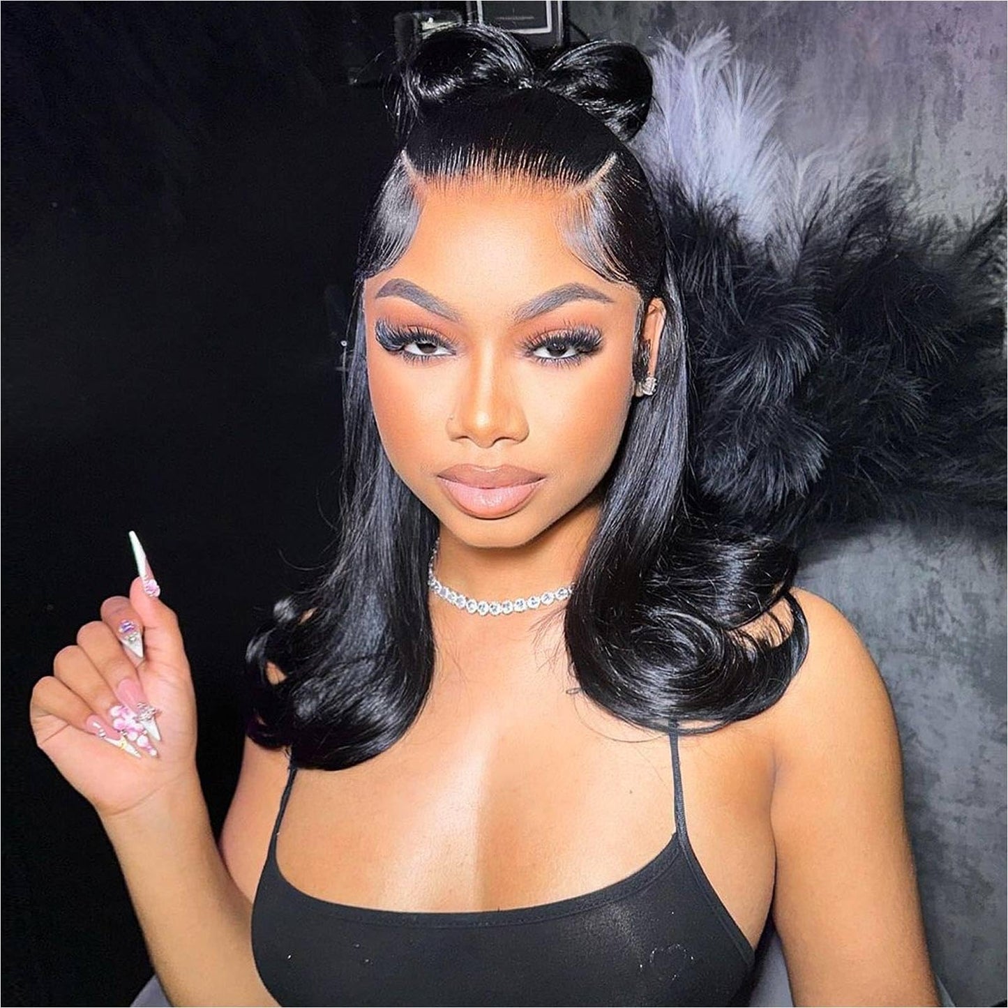 Ombre Highlight Deep Wave Curly Bob Wigs Human Hair Pre Plucked Wear And Go Glueless 13x4 Hd Honey Blonde Highlight Lace Front Wig Human Hair For Black Women Wet And Wavy 4/27 14 Inch