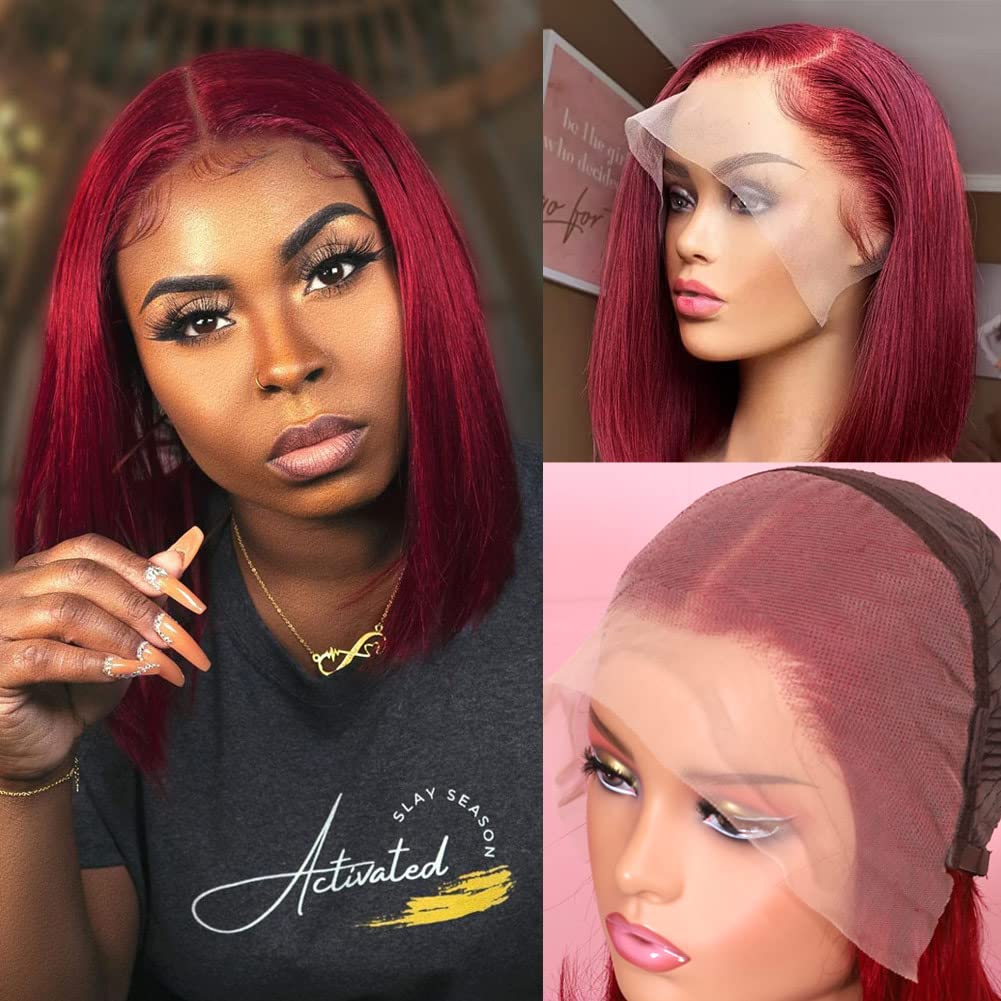 Ombre Highlight Deep Wave Curly Bob Wigs Human Hair Pre Plucked Wear And Go Glueless 13x4 Hd Honey Blonde Highlight Lace Front Wig Human Hair For Black Women Wet And Wavy 4/27 14 Inch