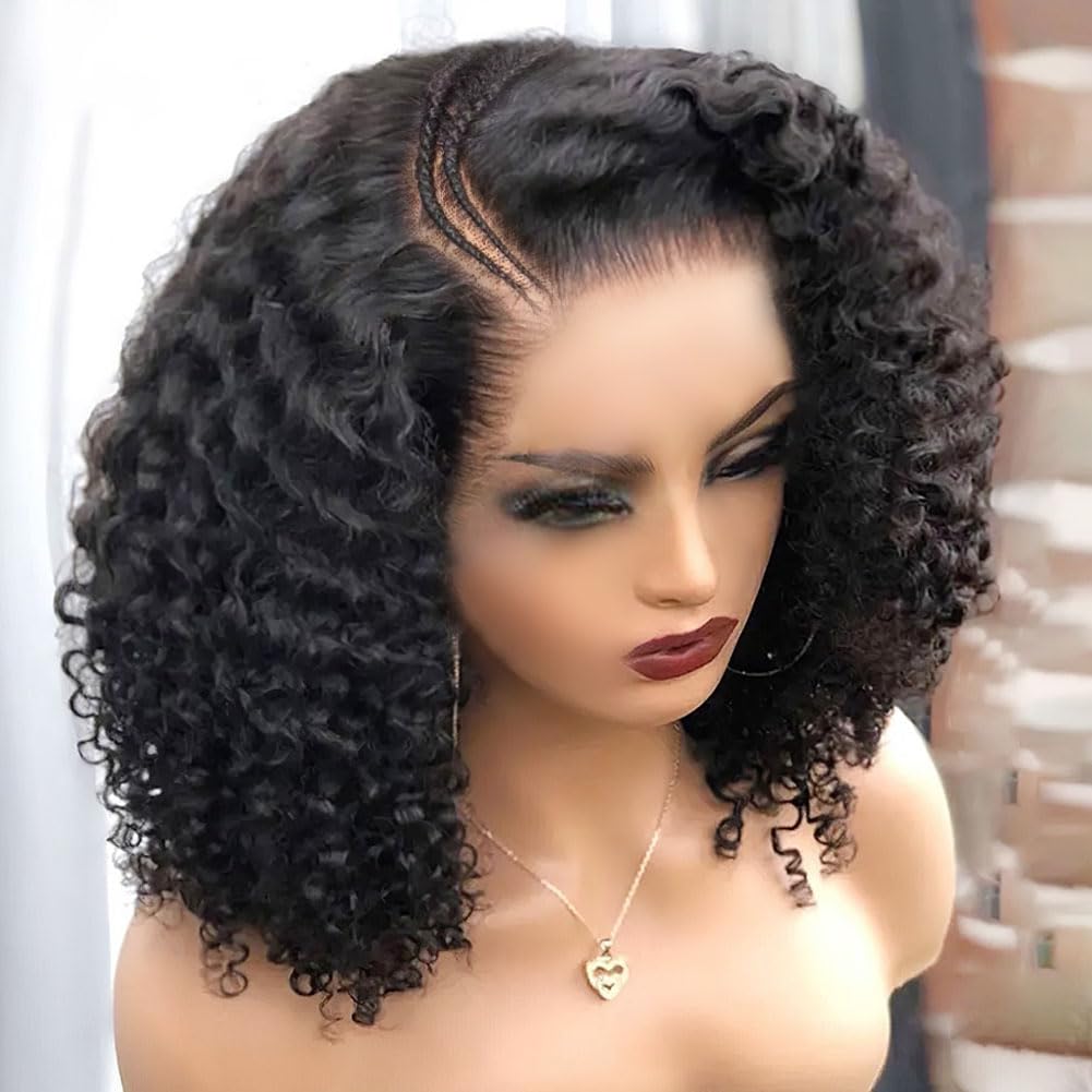 Grace Queen Ginger Orange 9x6 Lace Front Wigs Human Hair Deep Wave Pre Plucked Pre Cut Wear and Go Glueless Wigs Human Hair for Women 9x6 HD Lace Front Curly Human Hair Wig Brazilian Hair 26Inch