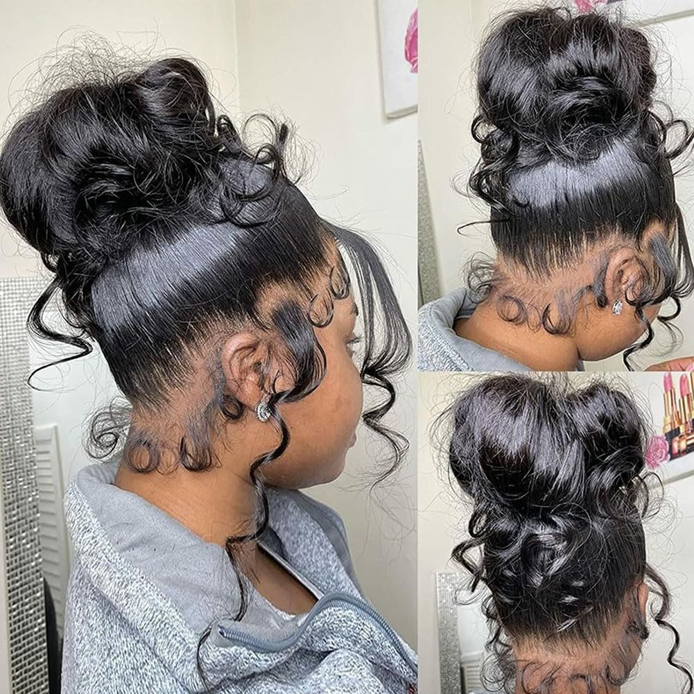 Grace Queen Ginger Orange 9x6 Lace Front Wigs Human Hair Deep Wave Pre Plucked Pre Cut Wear and Go Glueless Wigs Human Hair for Women 9x6 HD Lace Front Curly Human Hair Wig Brazilian Hair 26Inch