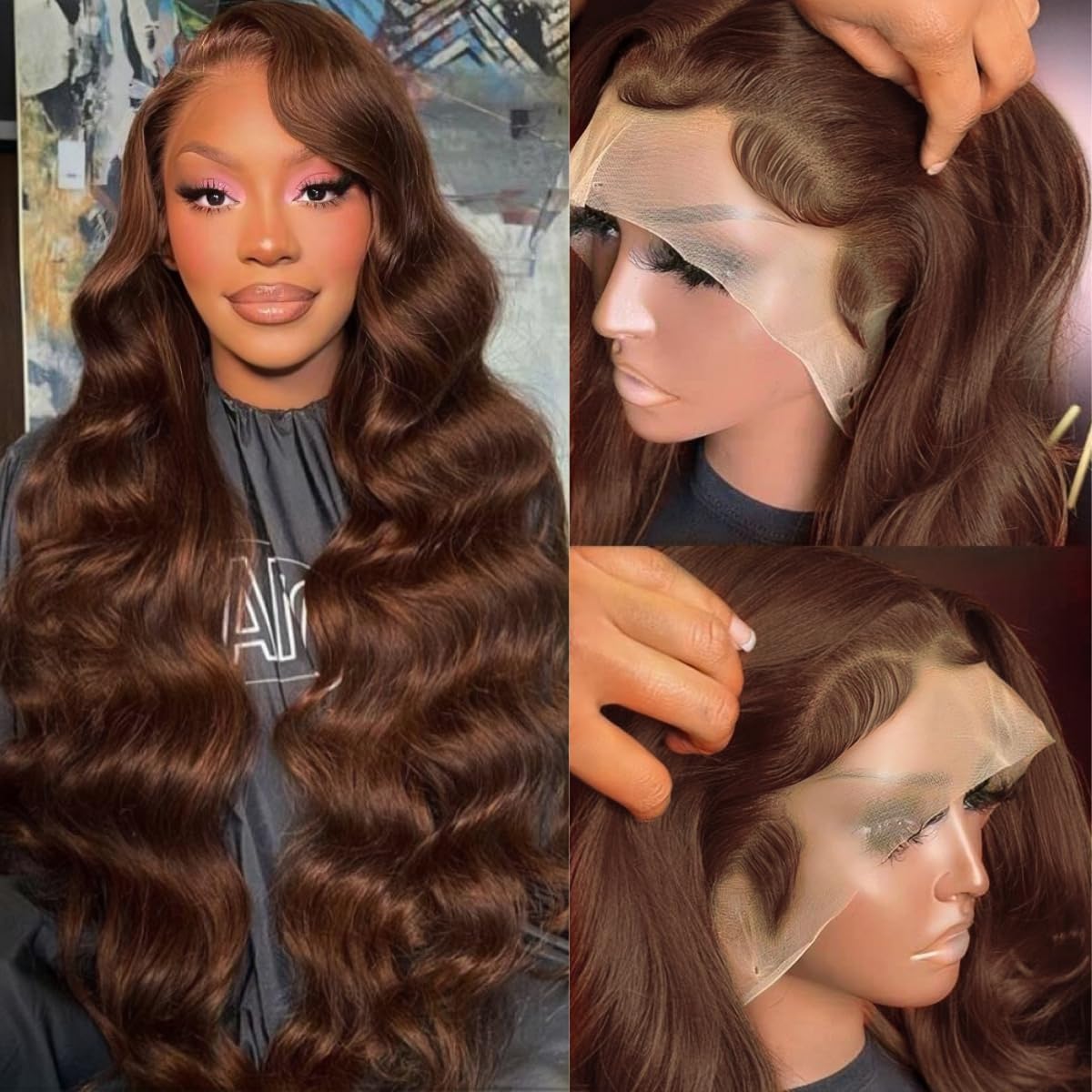 200% Density 13X6 Ginger Lace Front Wigs Human Hair Pre Plucked for Women Ombre 13X6 HD Transparent Ginger Orange Lace Front Wigs Human Hair Glueless Ginger Colored Wigs Human Hair (20Inch)