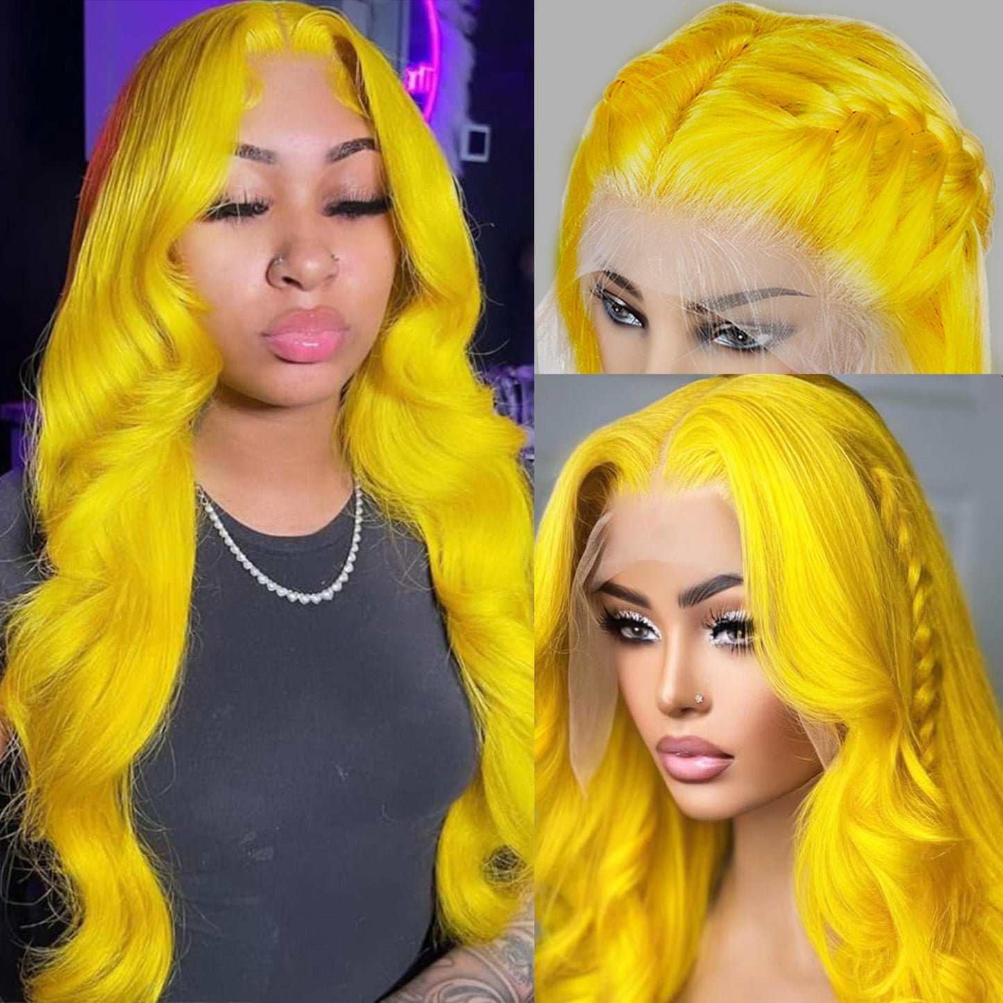 613 13x6 Lace Front Wig Human Hair 26 Inch Blonde Wig Human Hair 200% Density Body Wave Lace Front Wigs Pre Plucked 613 Lace Front Wig Blonde HD Lace Frontal Wig