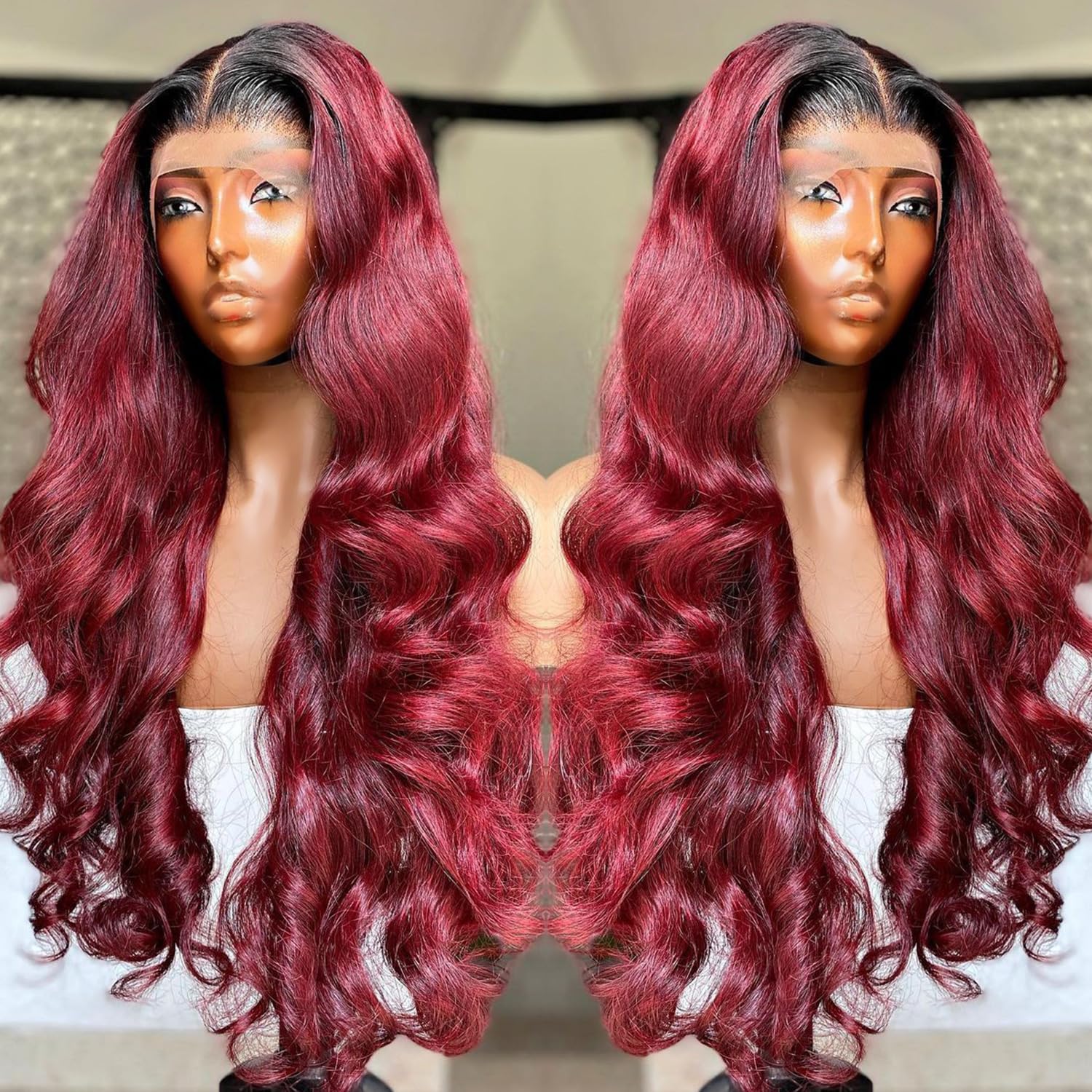 200% Density Full 360 Lace Front Wigs Human Hair For Women Ombre Lace Front Wig Human Hair Glueless Wigs Human Hair With Baby Hair Body WaveLace Front Wigs Human HairBrazilian Virgin HumanHair 26 Inch