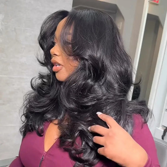 13x6 Body Wave HD Transparent Lace Front Wig 40 Inch Pre-Plucked 5x5 200 Density Glueless Brazilian Human Hair for Women