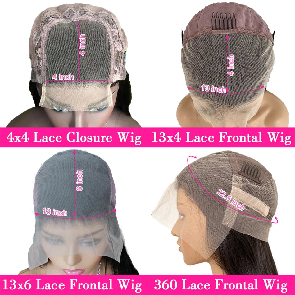 13x6 Deep Curly Lace Front Wig Pre Plucked Kinky Curly Human Hair Wig 13x4 30 34 Inch Glueless Lace Frontal Wig 100% Human Hair